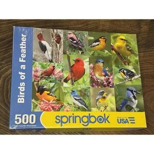 New Springbok 500 Piece Jigsaw Puzzle "Birds of a Feather" Sealed Made In USA